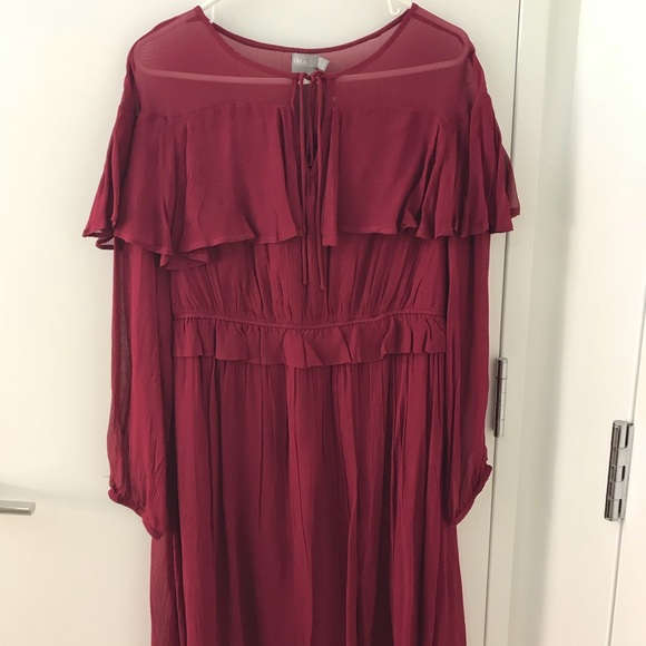 asos curve red dress